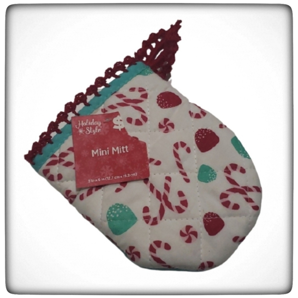 Christmas Candy Kitchen Mini Potholder Oven Mitt